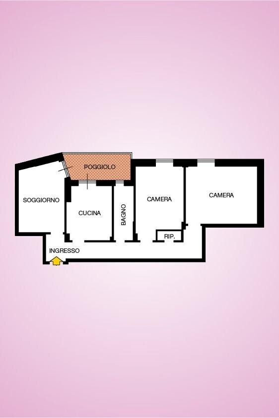 Appartamento via Bari, Genova - planimetria 1