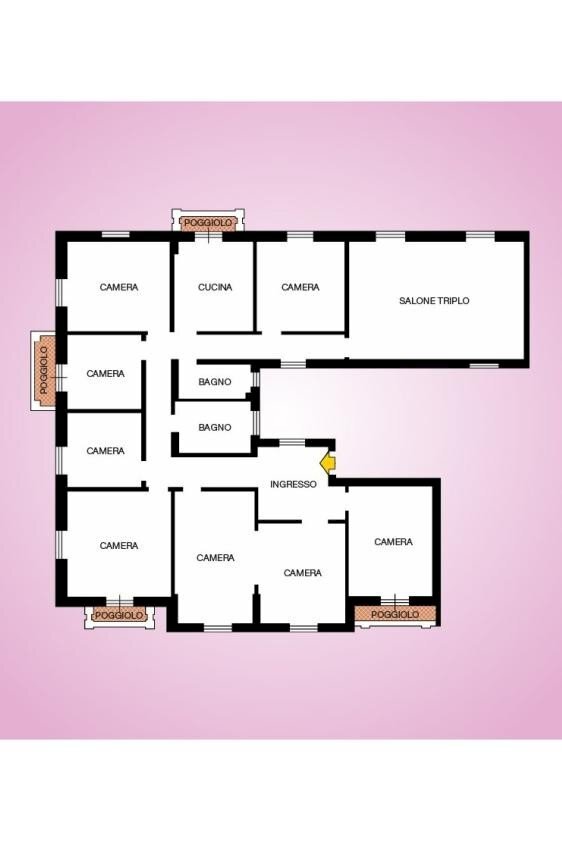 Appartamento via Pagano Doria, Genova - planimetria 1