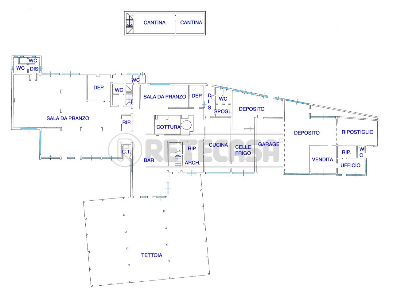 PLANIMETRIA - Locale Commerciale VIA MATTEOTTI 53, Osoppo - planimetria 1