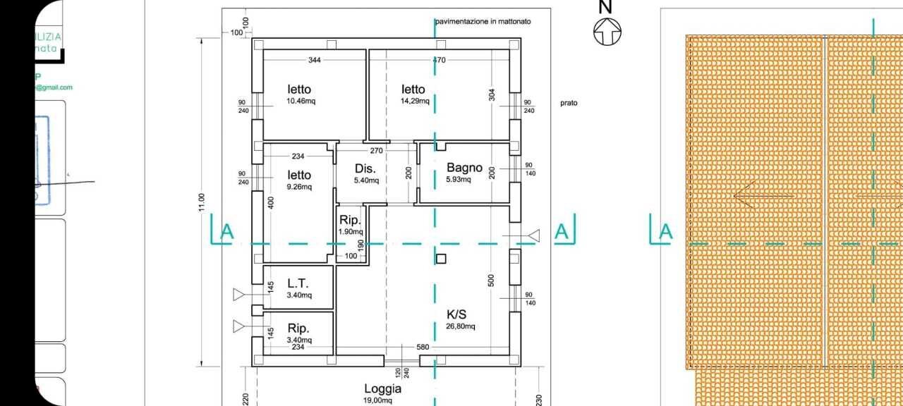 10 SAN BENEDETTO DEL TRONTO - CASA IN CAMPAGNA VIS - Casale San Benedetto del Tronto - planimetria 1
