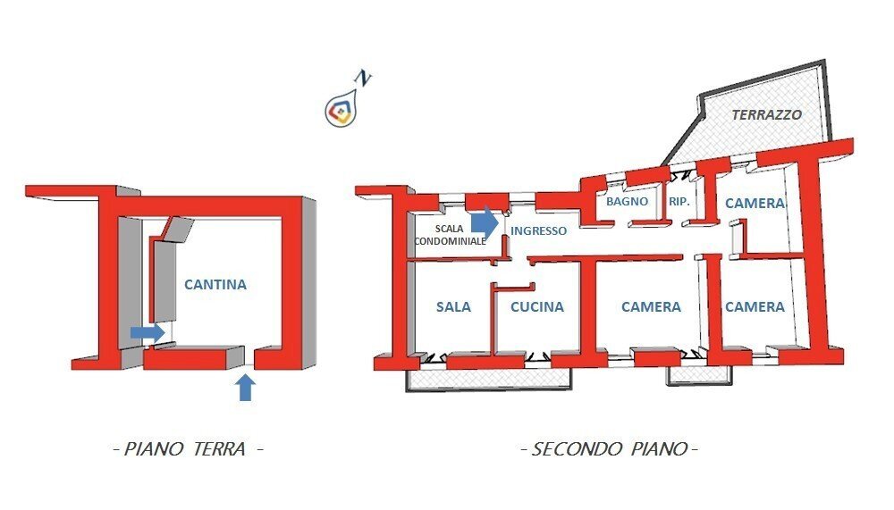 LUMARZO VIA CHIAPPATO.jpg - Appartamento Frazione Chiappato 146, Lumarzo - planimetria 1