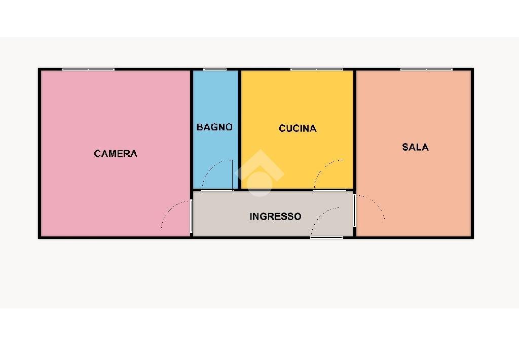 Three-room apartment Via Giuseppe Maria Saporiti, Genova (neighborhood Oregina) - floor plans 1