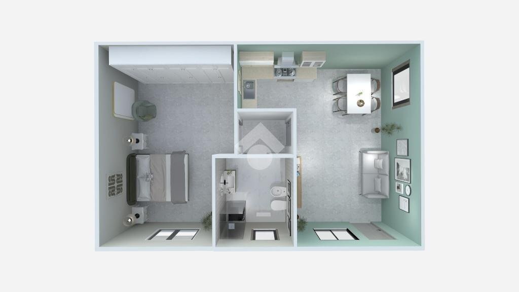 Two-room apartment Via Fratelli Casati, Paderno Dugnano - floor plans 1