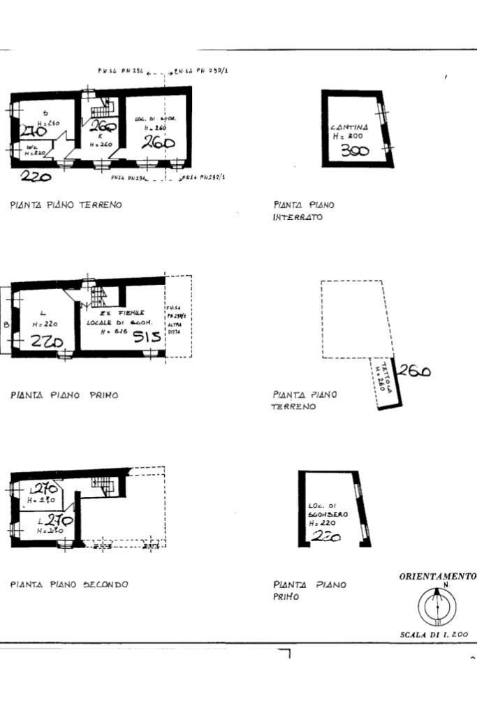 Semi-detached house Via Umberto I, Alfiano Natta - floor plans 1