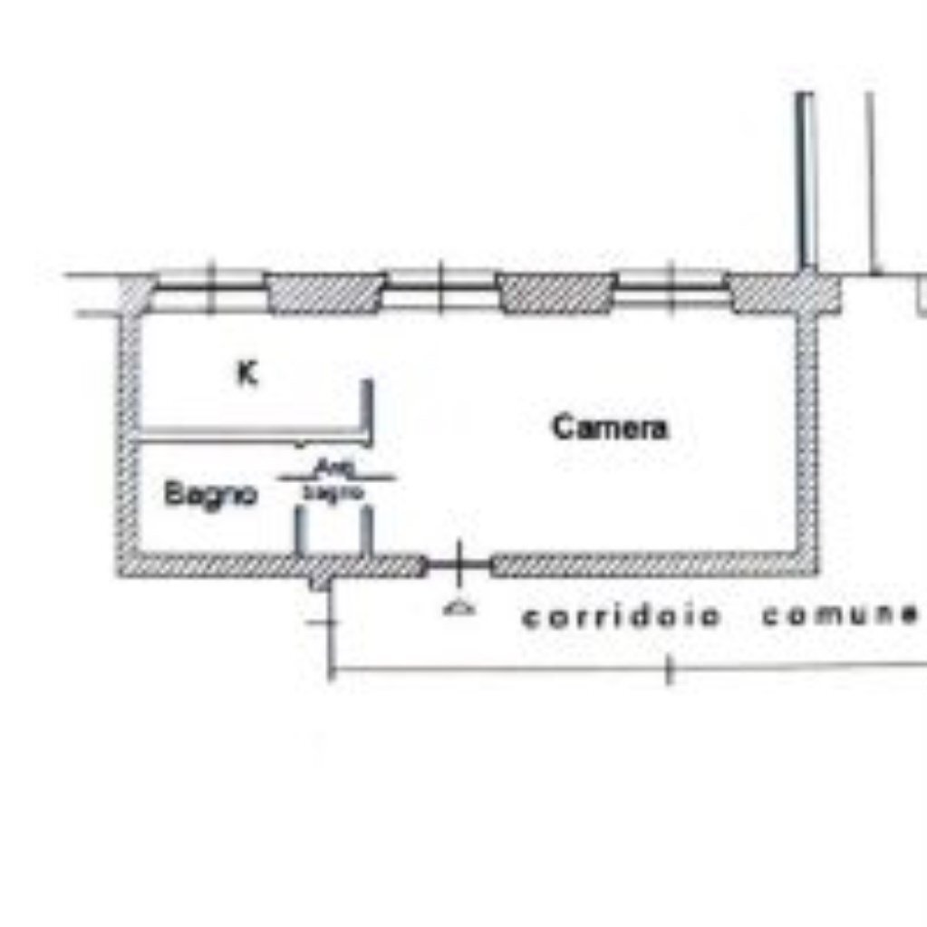 One-room apartment Via Crescentino, 25, Torino (neighborhood Barriera Milano) - floor plans 1