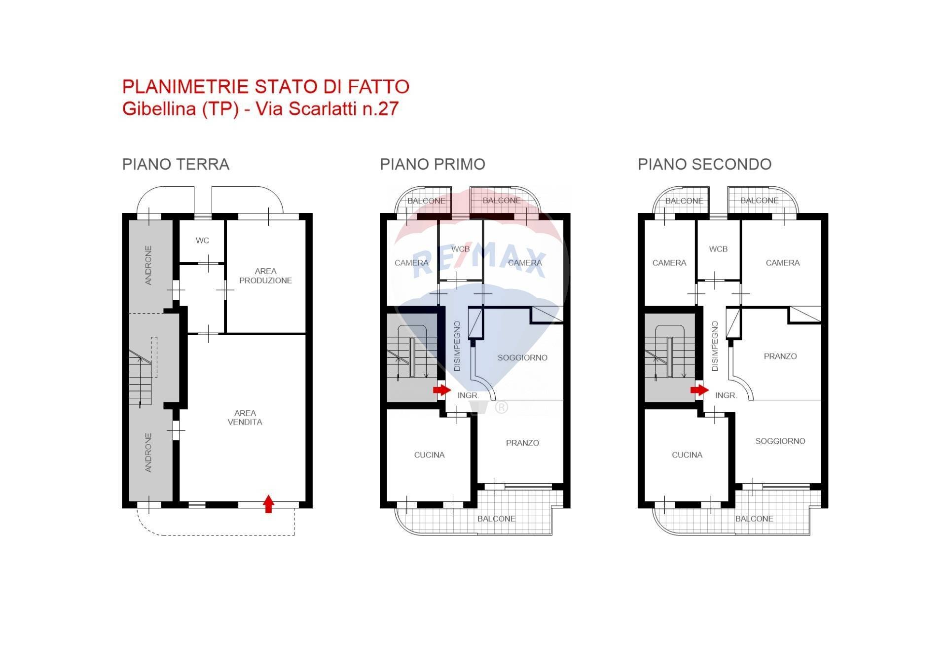 Pianta 2D - Casa indipendente via Scarlatti
 
27, Gibellina - planimetria 1