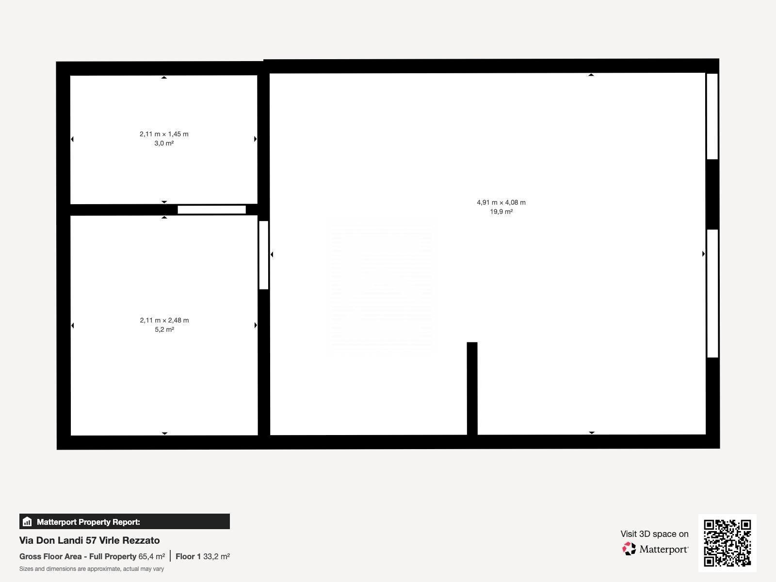 Foto 21 - Bilocale VIA DON LANDI
 
57, Rezzato - planimetria 1