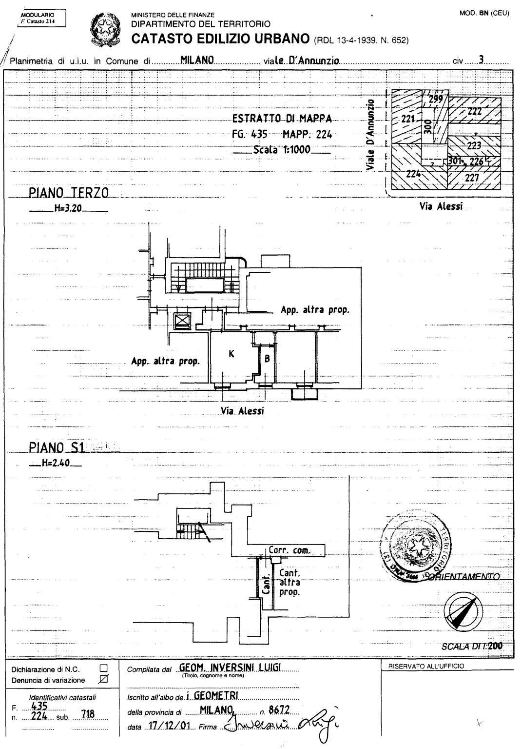 Two-room apartment viale Gabriele D'Annunzio, 3, Milano - floor plans 1