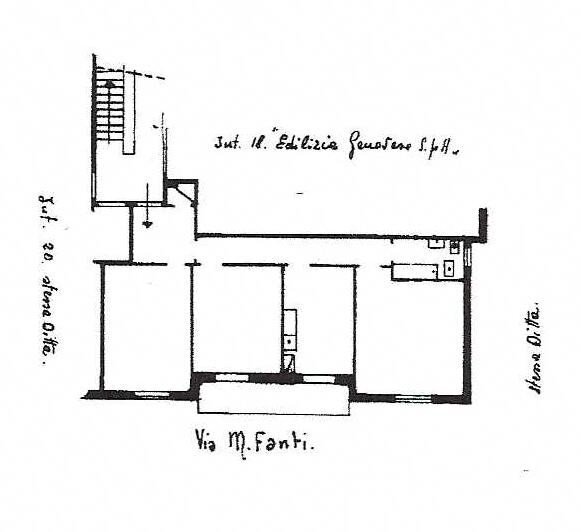 Trilocale via Generale Manfredo Fanti, 10, Genova (zona Sampierdarena) - planimetria 1