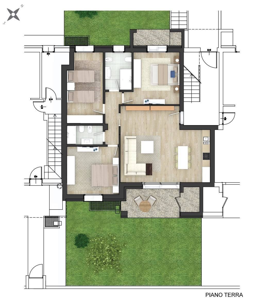 Foto 14 - Quadrilocale via dei colli
 
22, Susegana - planimetria 1