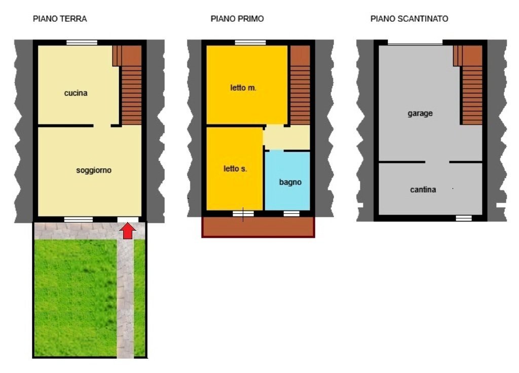 planimetria - Villa a Schiera Rovigo - planimetria 1
