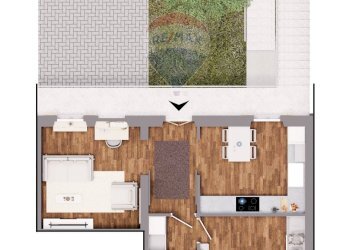 Pianta 3D - Bilocale Via Roma
 
28, Arese - foto 9