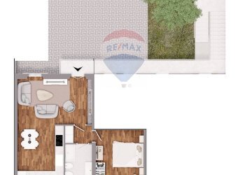 Pianta 2D - Bilocale Via Roma
 
28, Arese - foto 8