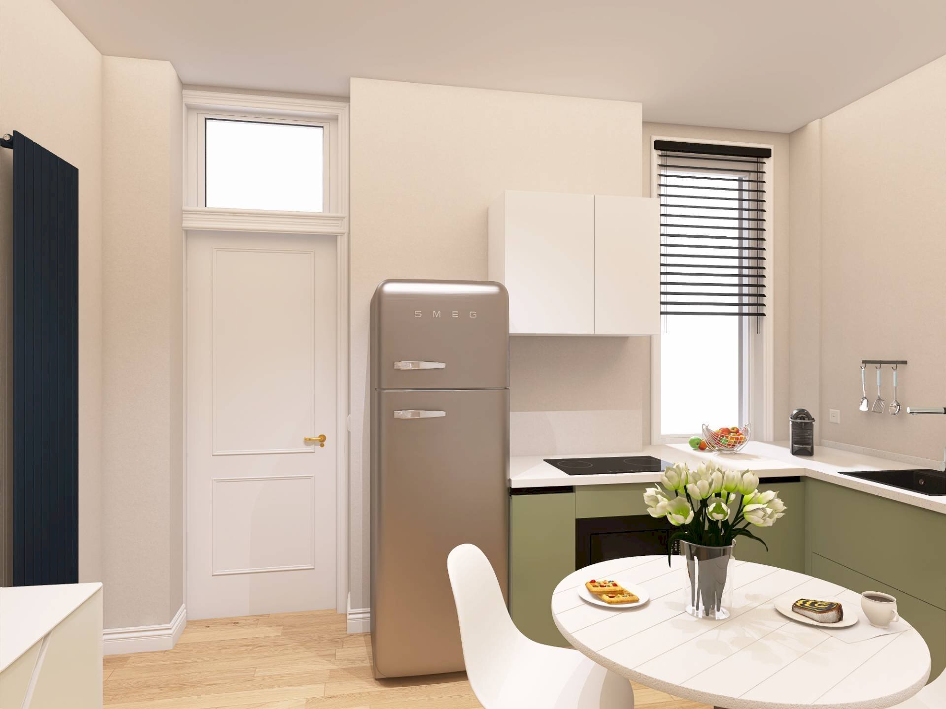 Soggiorno con cucina a vista - Two-room apartment VIA FIRENZE
 
25, Sesto San Giovanni - photo 2