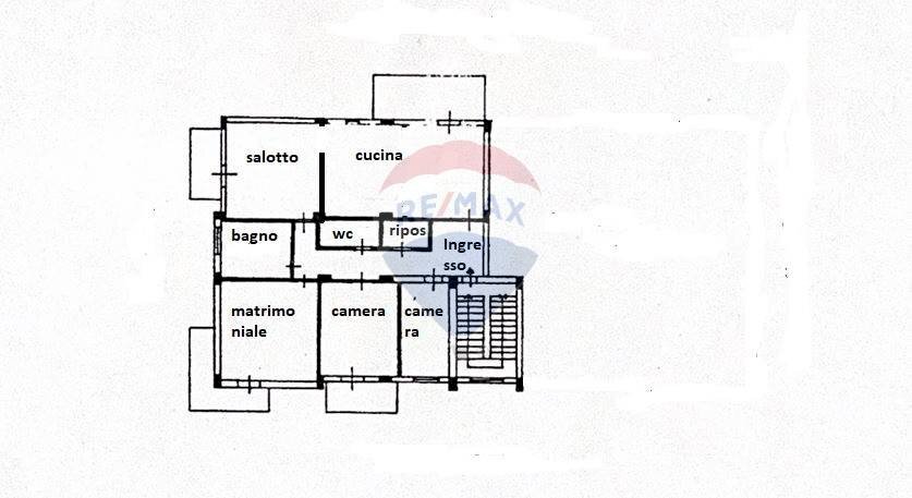 Pianta 2D - Appartamento Via Misilmeri
 
7, Palermo - planimetria 1