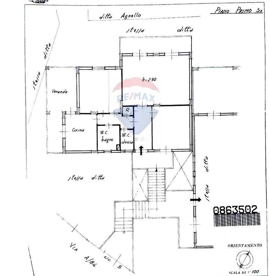 Pianta 2D - Appartamento via Francesco Emanuele Cangiamila
 
5, Palermo - planimetria 1