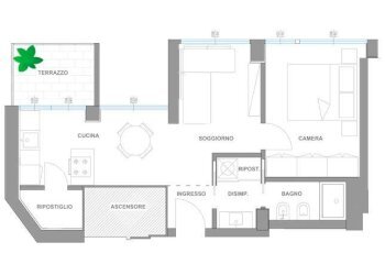 Planimetria - Bilocale Via Degli Albani, Bergamo - foto 24