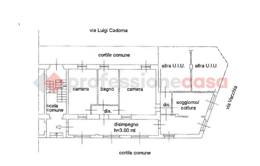 Trilocale via Vecchia, Borgomanero - planimetria 1