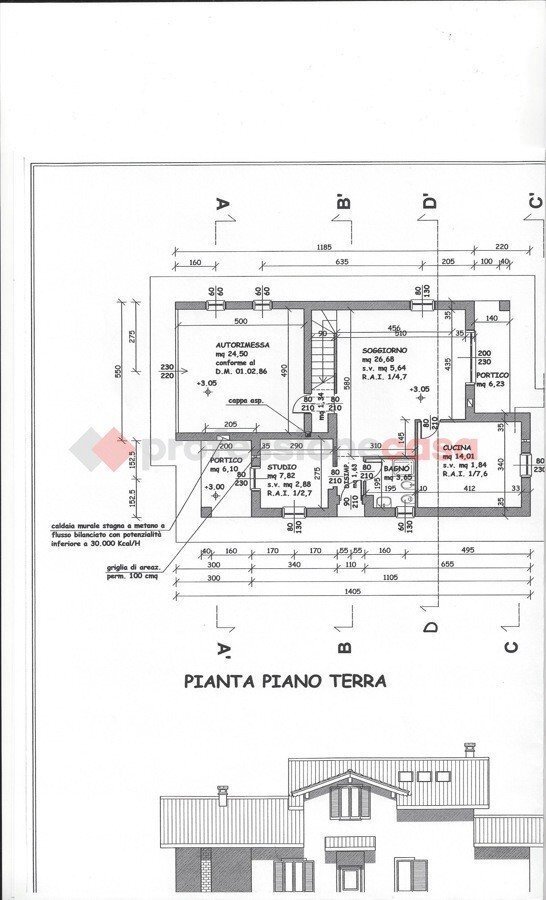 Villa via Monviso, Pombia - planimetria 1