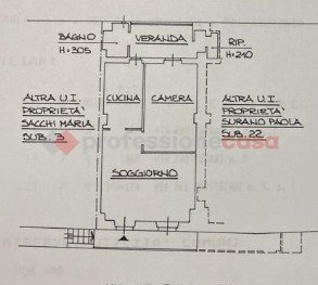Two-room apartment via Roma, Arona - floor plans 1