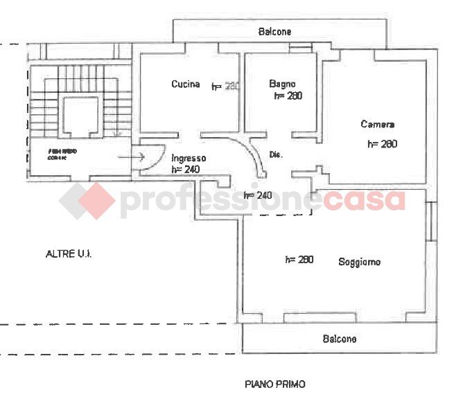 Bilocale piazza Martiri, Invorio - planimetria 1