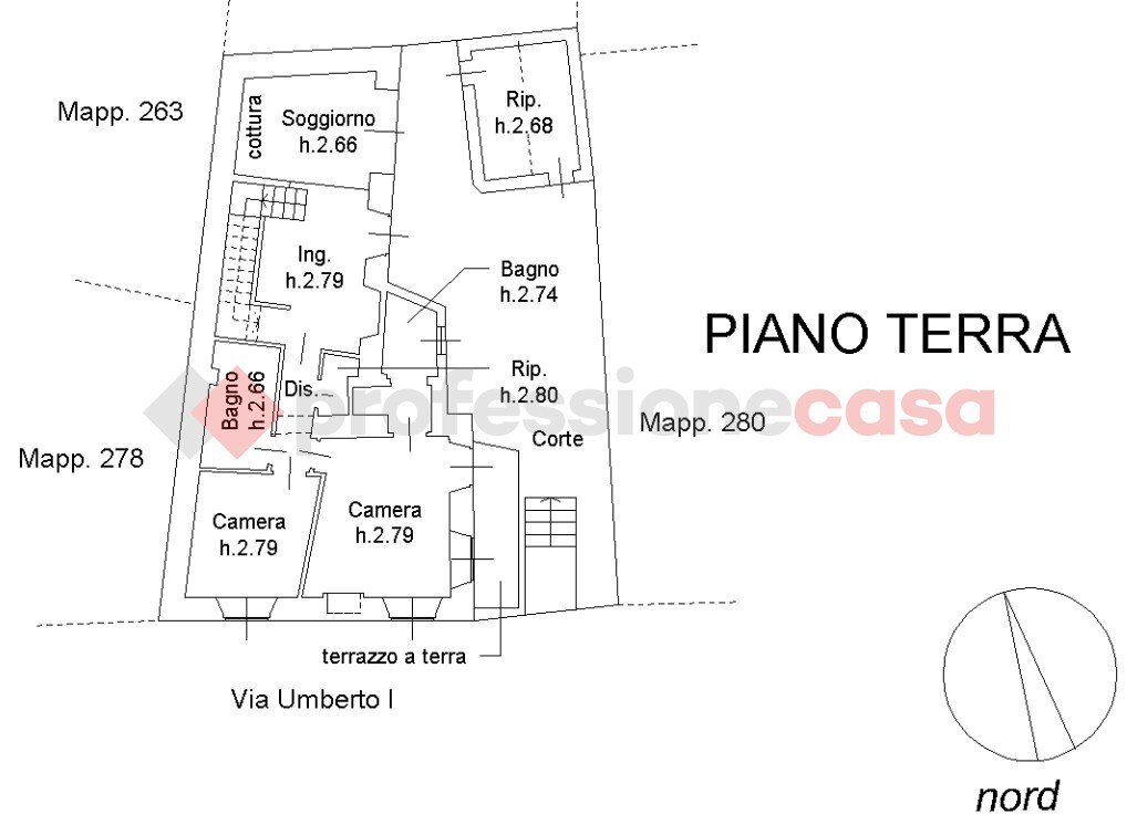 Independent house via Italia, Brovello-Carpugnino - floor plans 1