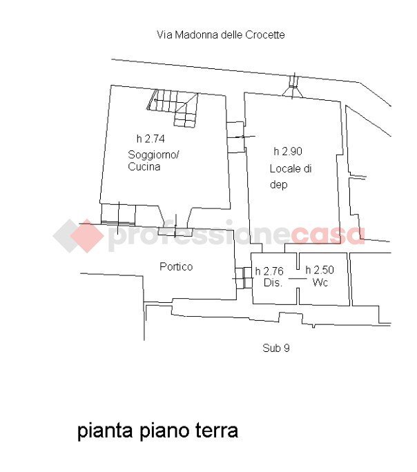 Casa indipendente vicolo del portico, Arona - planimetria 1