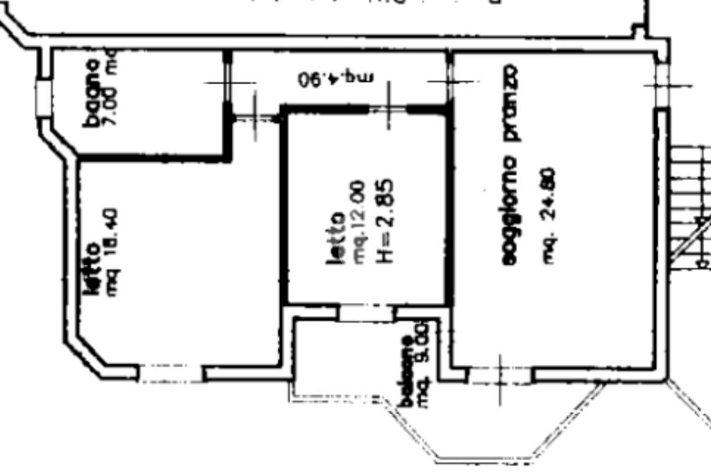 Three-room apartment Via E. de Amicis, Castellarano - floor plans 1
