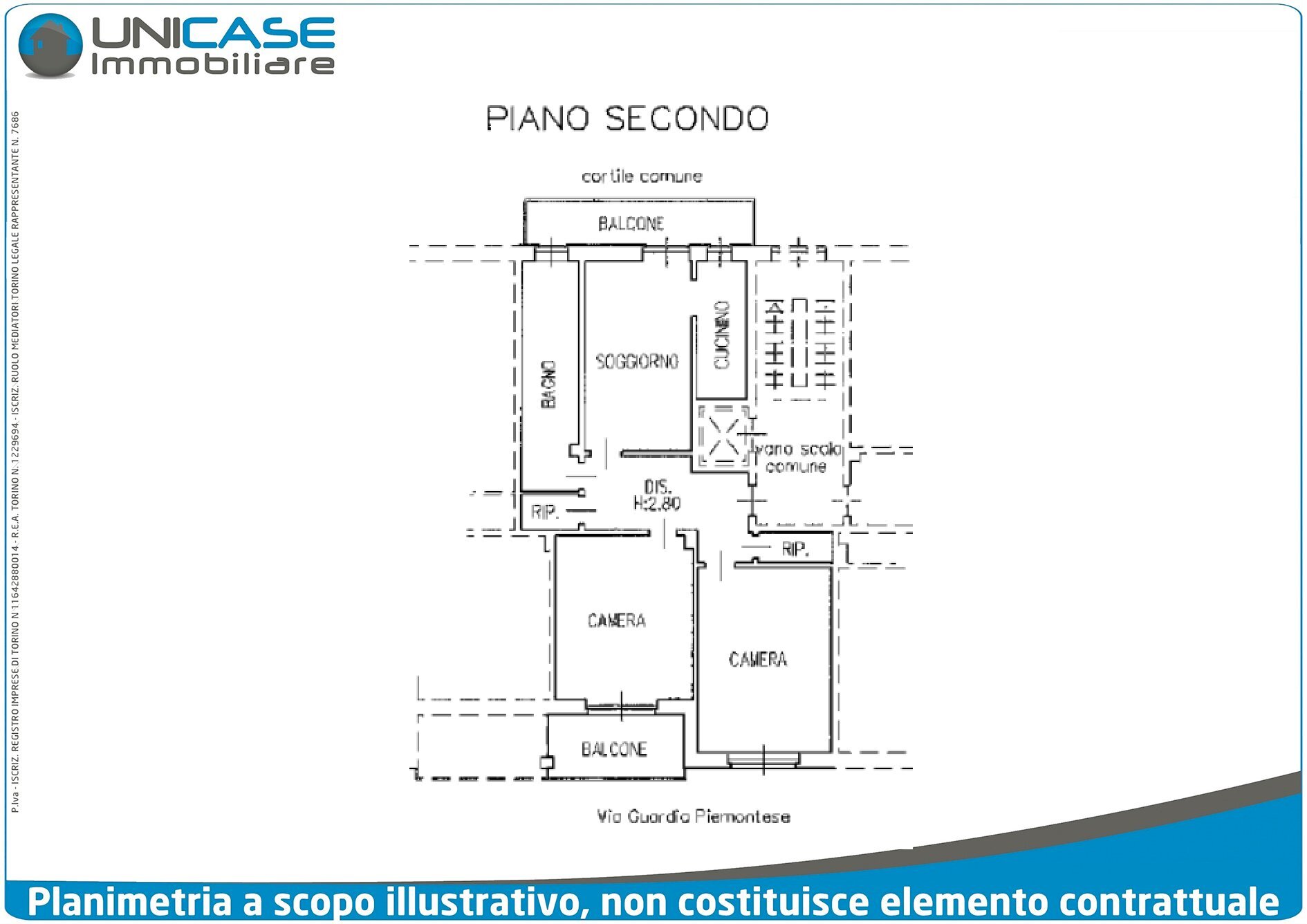 Three-room apartment via Guardia Piemontese, 20, Torre Pellice - floor plans 1