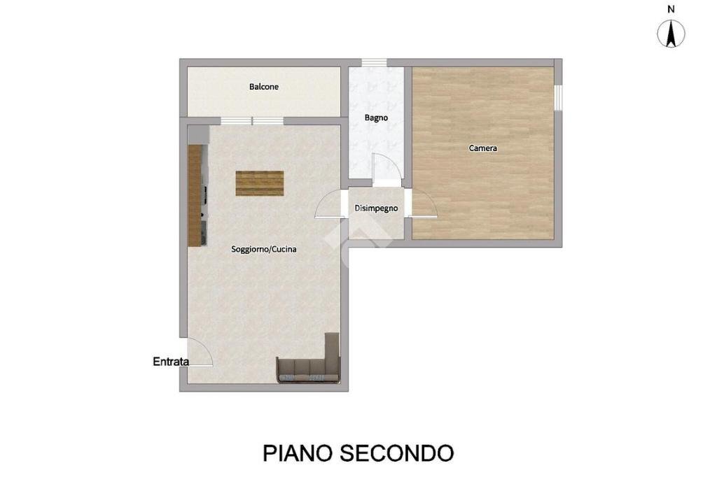 Bilocale Via Del Chionso, Reggio nell'Emilia - planimetria 1