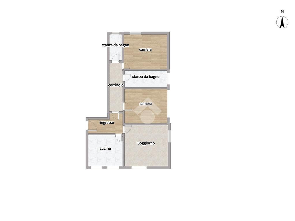 Trilocale Via Sella Nuova, Milano - planimetria 1