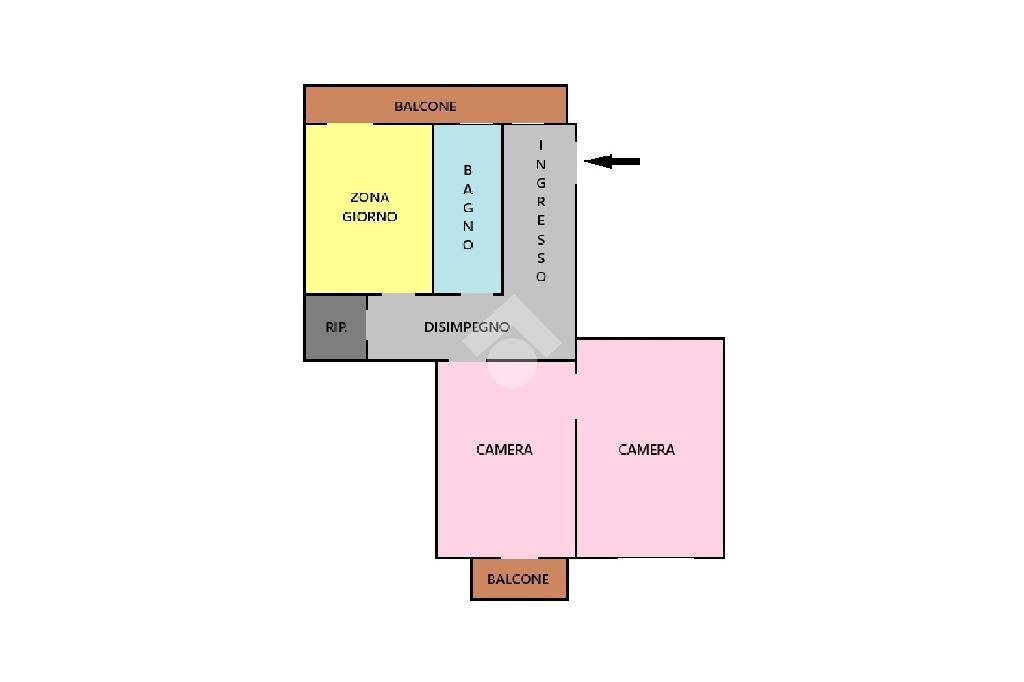 Trilocale Via Bruno Lorenzo, Torino (zona Barriera Milano) - planimetria 1