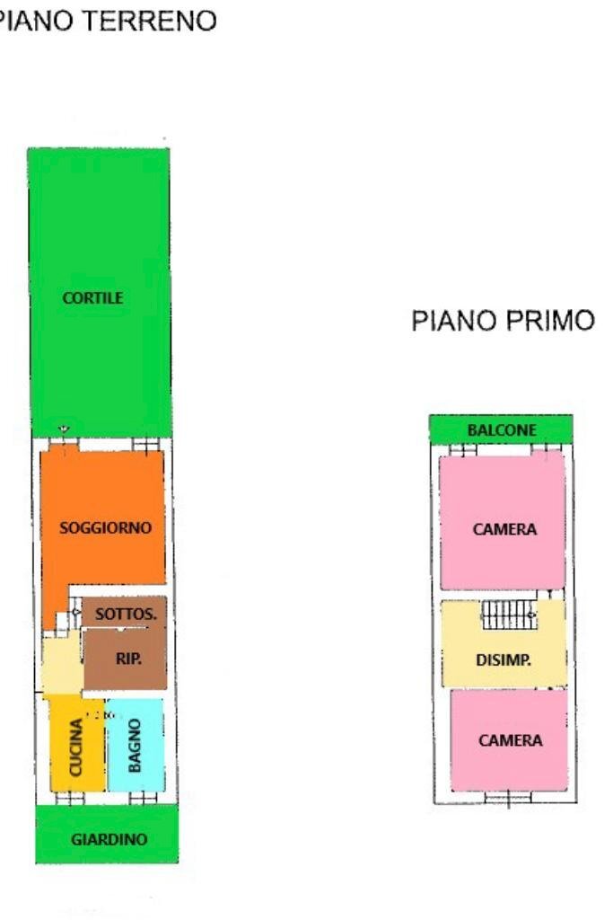 Semi-detached house Via Borgo Nuovo, Masio - floor plans 1
