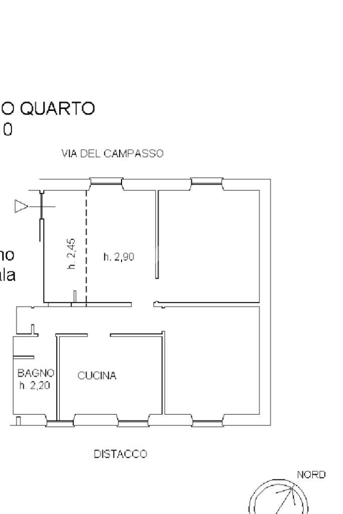 Appartamento Via del Campasso, Genova (zona Sampierdarena) - planimetria 1