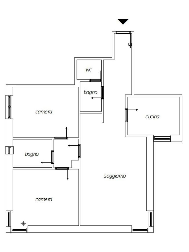 Trilocale Strada anulare, Segrate - planimetria 1
