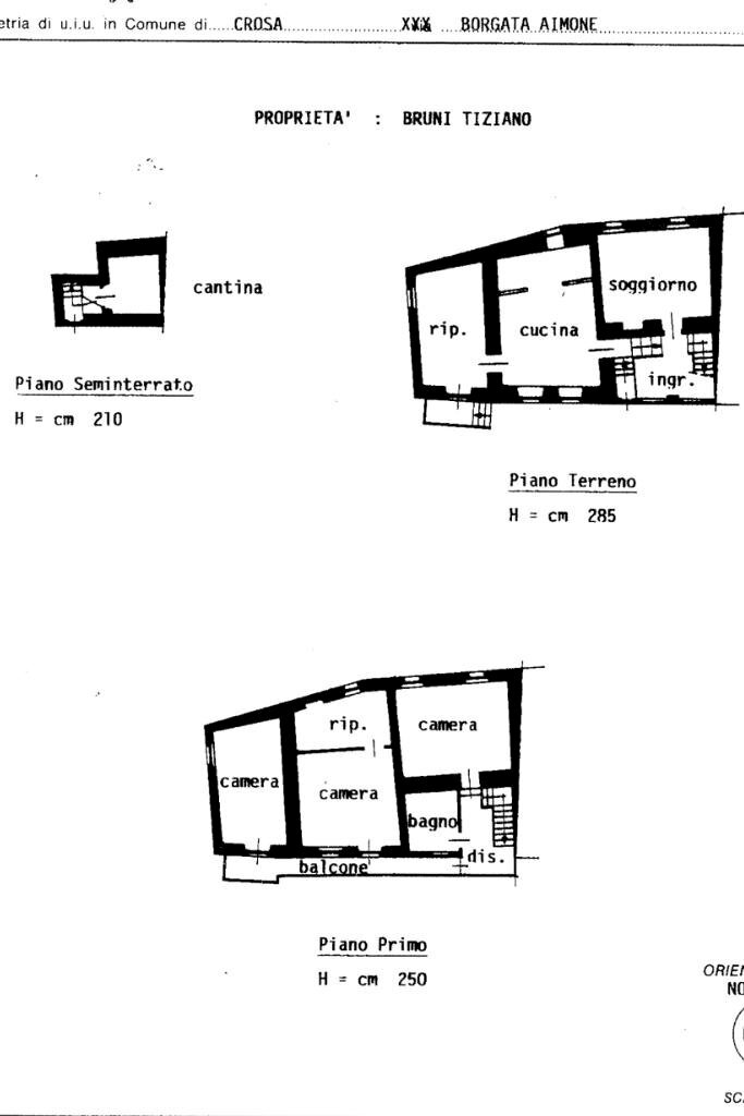 Rustico Frazione Aimone, Lessona - planimetria 1