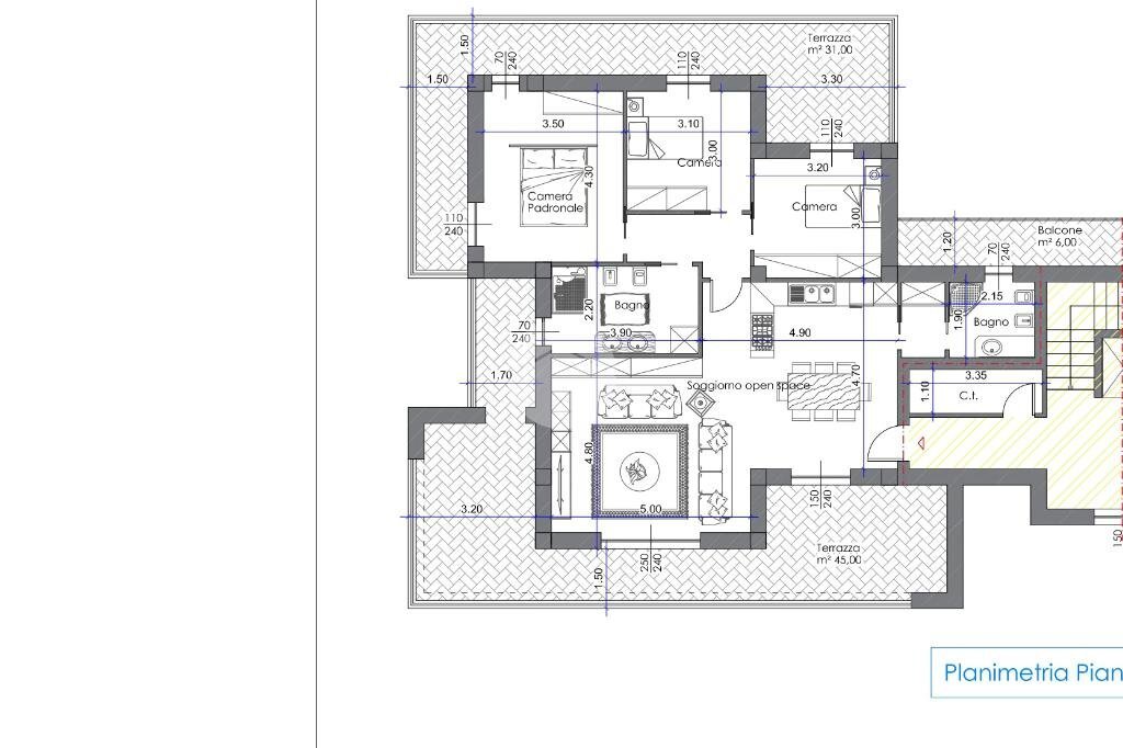 Four-room apartment Via verdi, Cherasco - floor plans 1