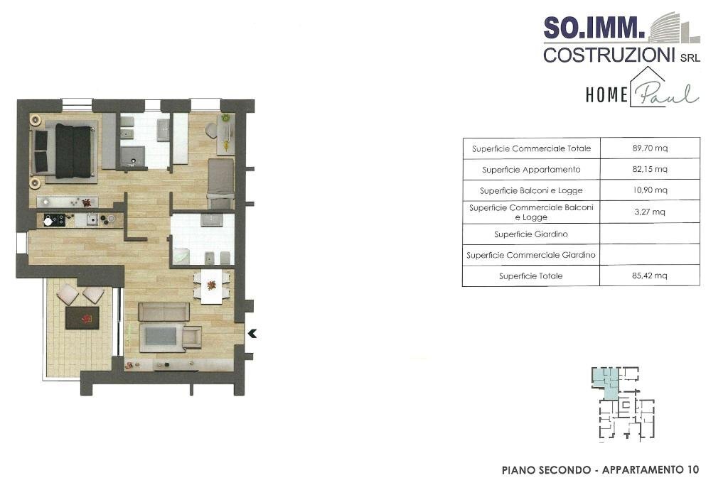 Trilocale Via S. Martino, Rho - planimetria 1