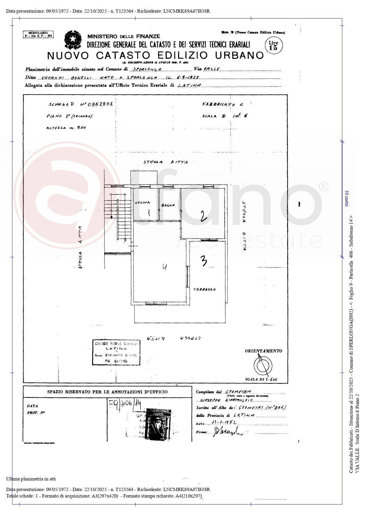 Foto 34 - Appartamento Via Valle, Sperlonga - planimetria 1