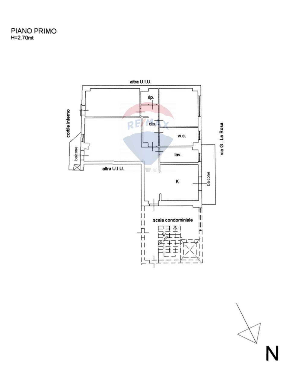 Pianta 2D - Trilocale Via Gaspare la Rosa
 
15, Caltagirone - planimetria 1