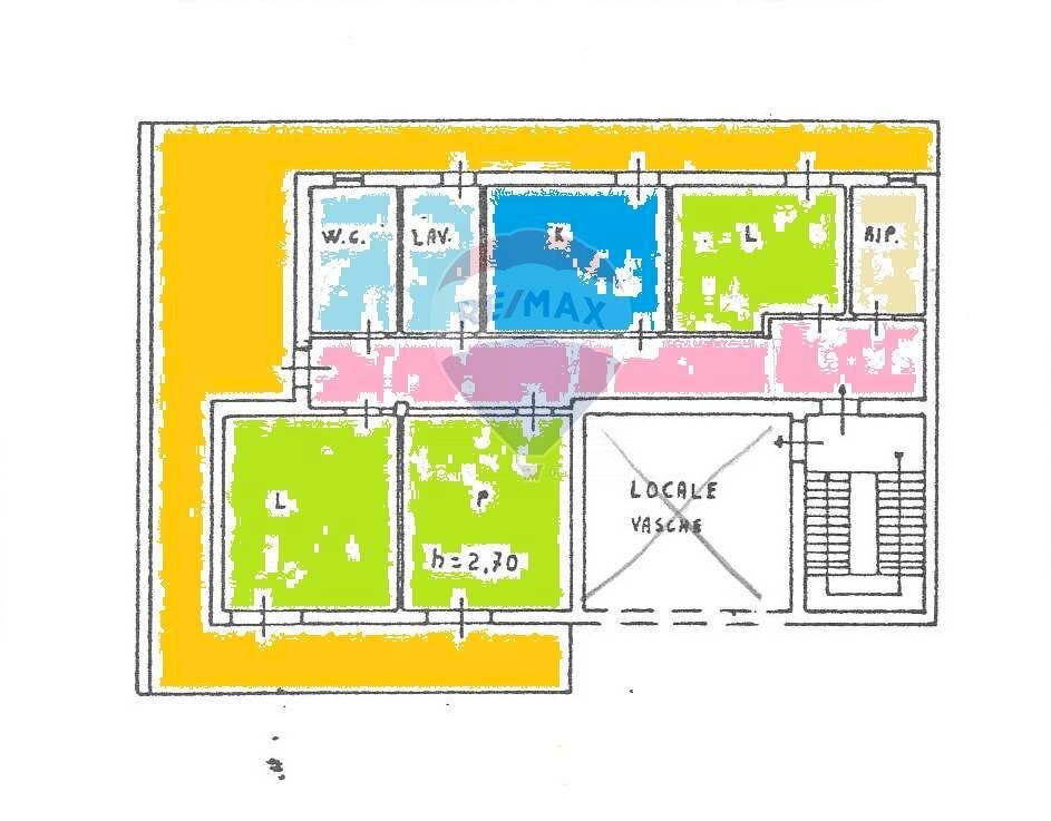 Pianta 2D - Quadrilocale via Ezio Tarantelli
 
13, Misterbianco - planimetria 1