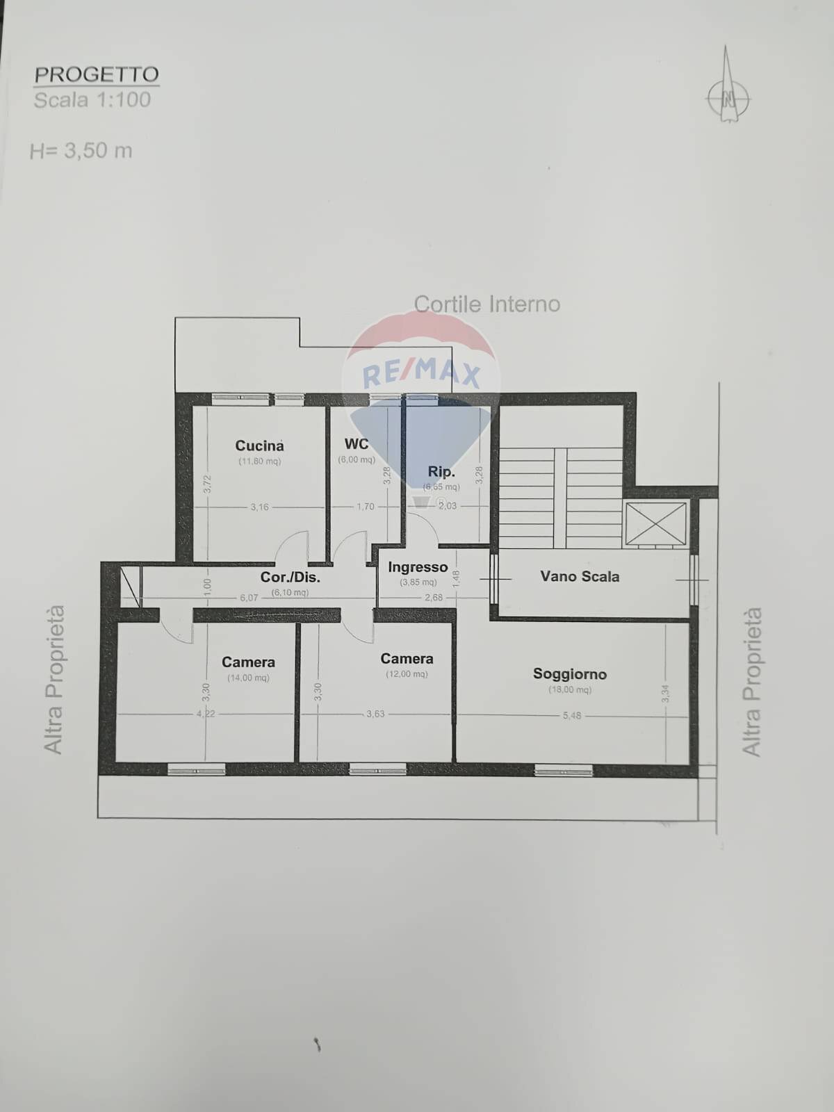 Pianta 2D - Quadrilocale Via Federico Ciccaglione
 
68, Catania - planimetria 1