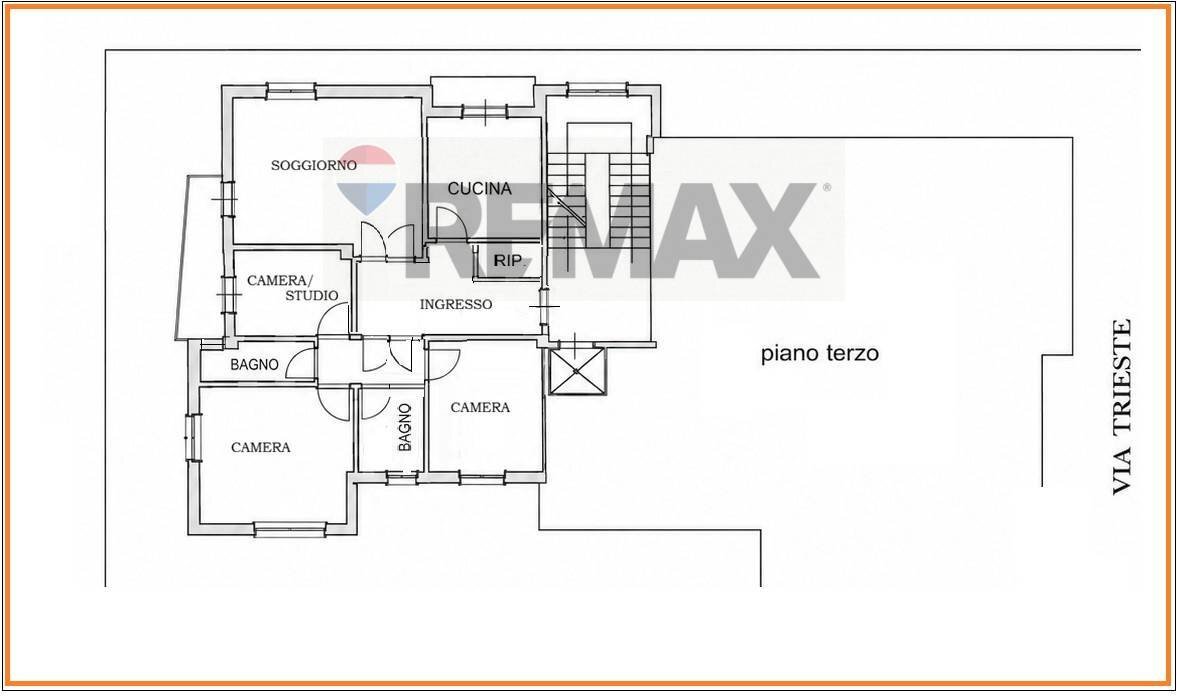 Pianta 2D - Appartamento Via Trieste
 
2/C, San Giovanni Valdarno - planimetria 1