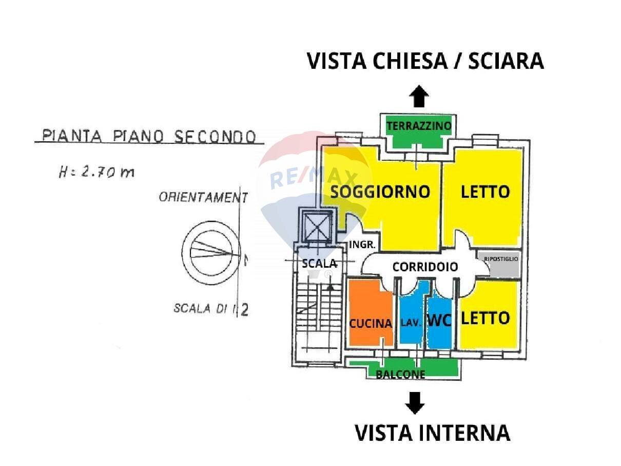 Pianta 2D - Quadrilocale Viale dei Platani
 
36, Paterno - planimetria 1