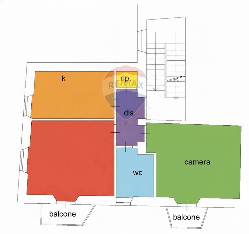 Pianta 2D - Trilocale Via del Piegarello
 
46, Terracina - planimetria 1