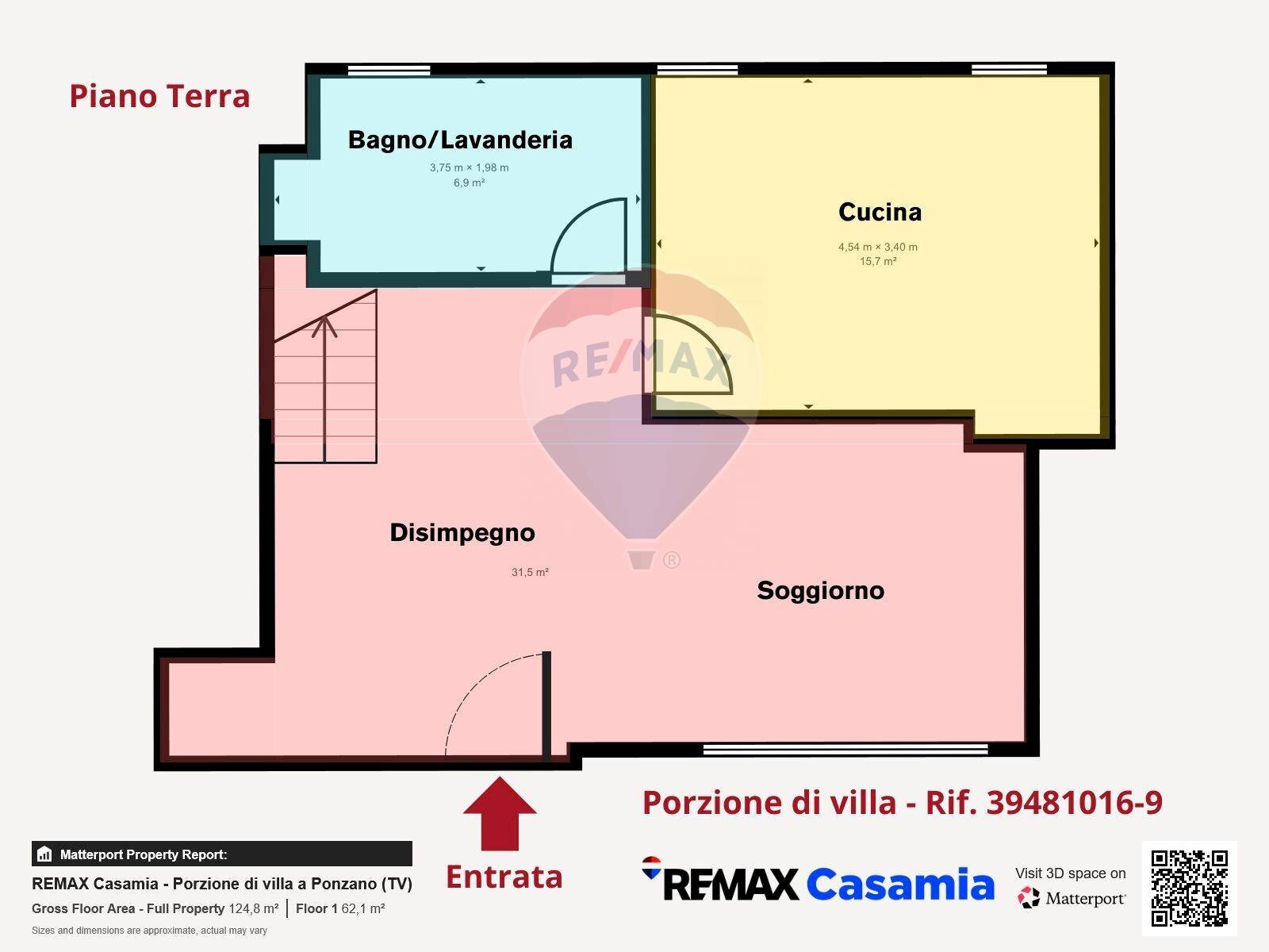 Pianta 2D - Casa semi indipendente Via Talponera
 
47, Ponzano Veneto - planimetria 1