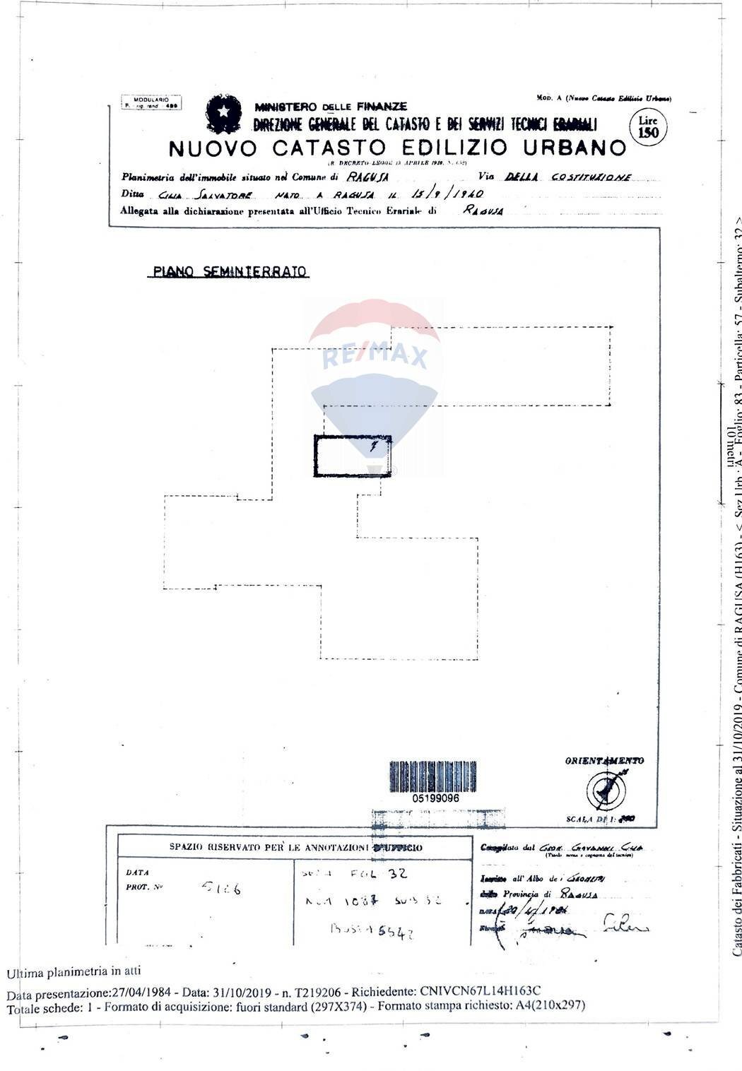 Pianta 2D - Appartamento via delle costituzione
 
47, Ragusa - planimetria 1