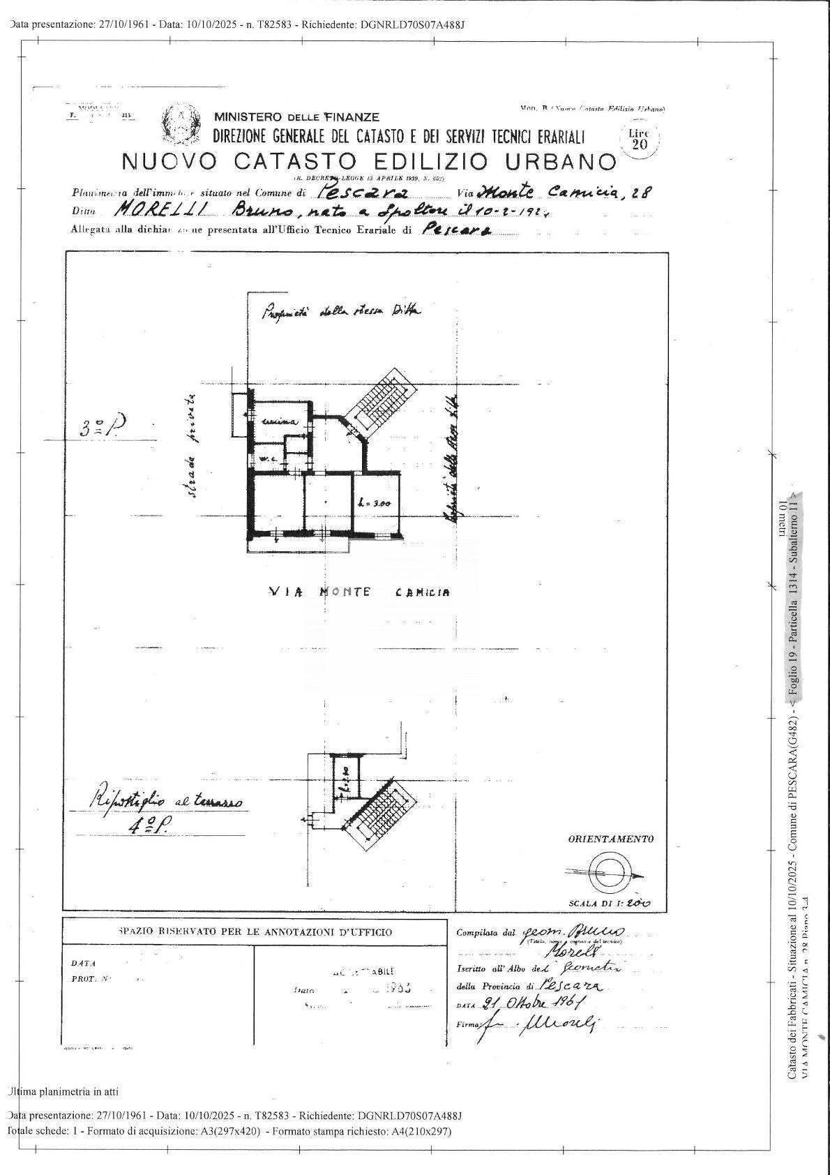 Foto 36 - Trilocale Via Monte Camicia, Pescara - planimetria 1