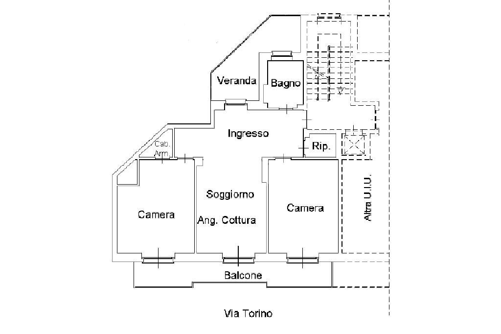 Trilocale Via Torino, Beinasco - planimetria 1