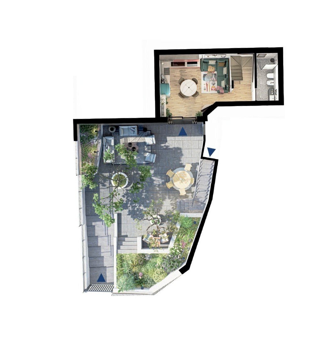 Villa planimetria piano 0 3D - Villa Laigueglia - floor plans 1